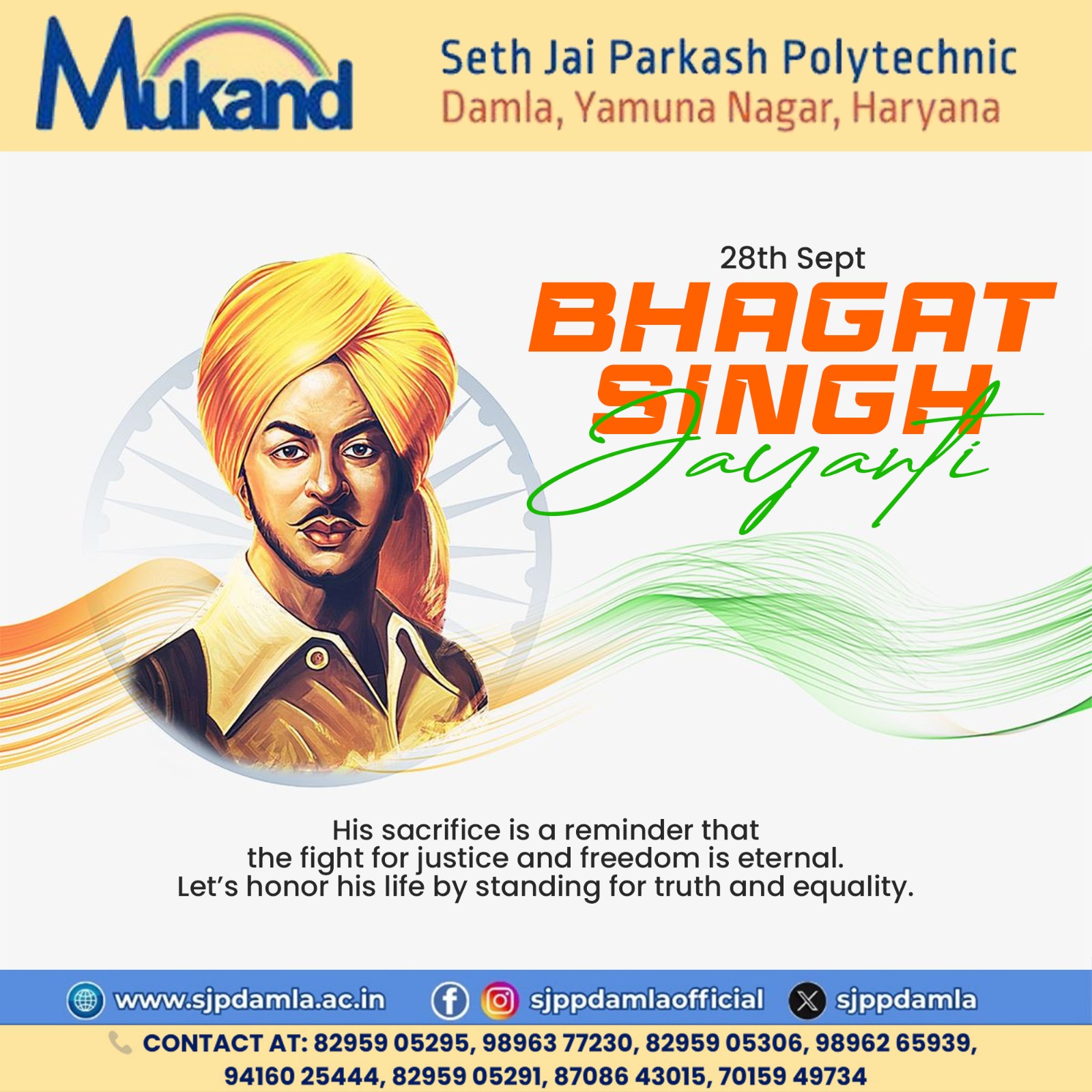 Seth - On this 28th September, we honor the legacy of Shaheed Bhagat ...