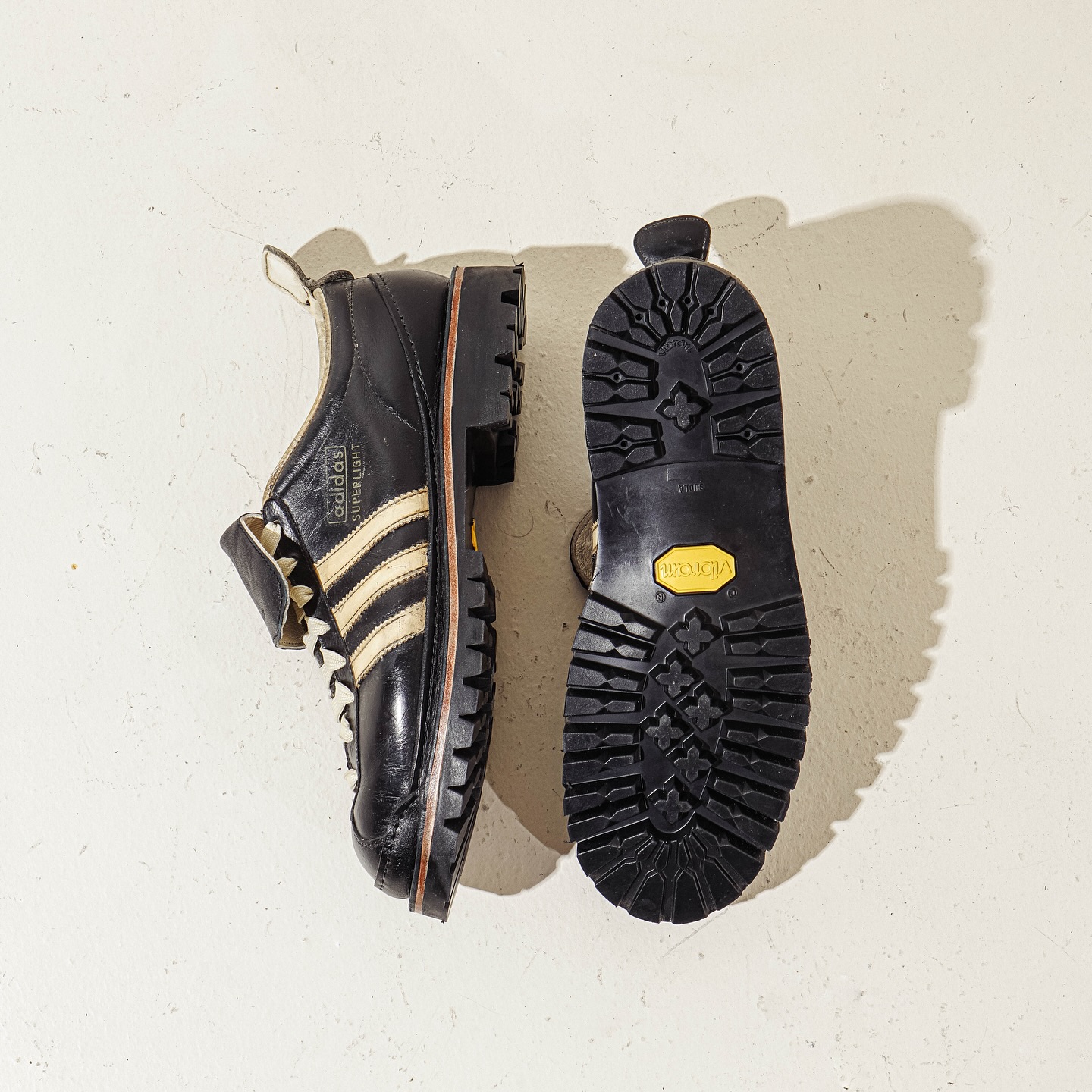 90s STRUCTURE archive デザインベルトシューズ　レザー Custom redesign level 2; vintage @adidas super light cleats
