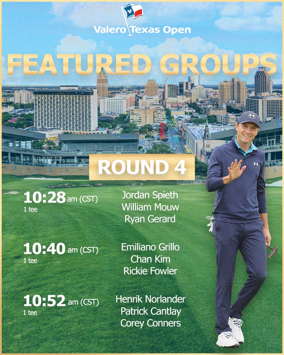 Valero - Check out the Final Round's Featured Groups 🤩 #ValeroTexasOpen ...