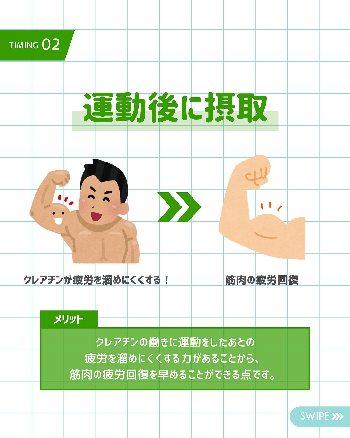クレアチン 摂取 タイミング