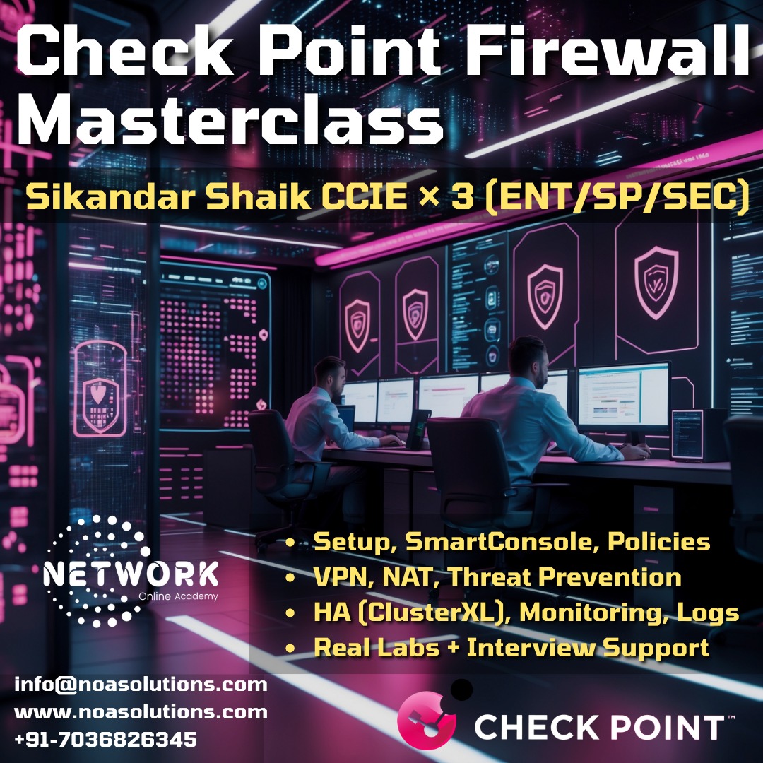 NOA Solutions - 🛡 Check Point Firewall Masterclass Secure... | Facebook