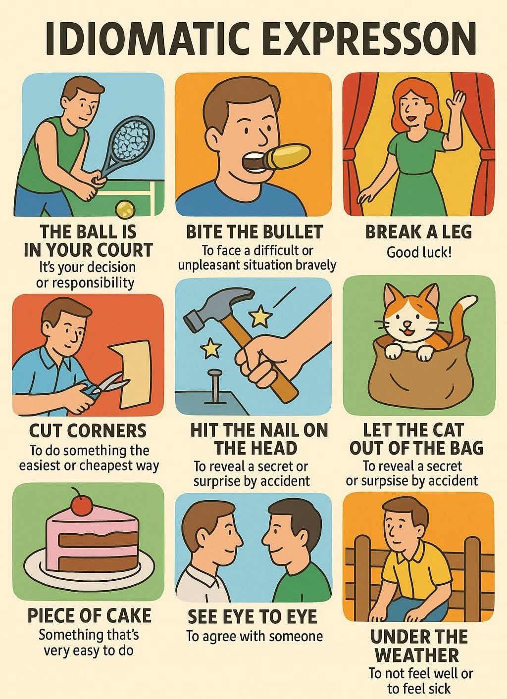 Idioms with Meaning 🔰 - Learning Treasure | Facebook