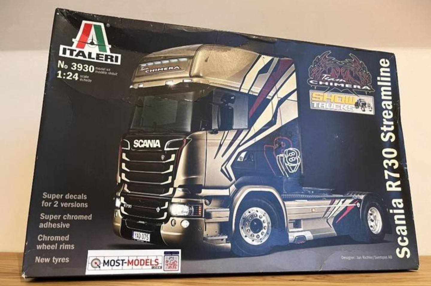 Italeri 3962 Volvo FH Plat Dak 1:24 - Maquette de modélisme, kit, pied de modélisme, kit de camion, kit 1:24, camion