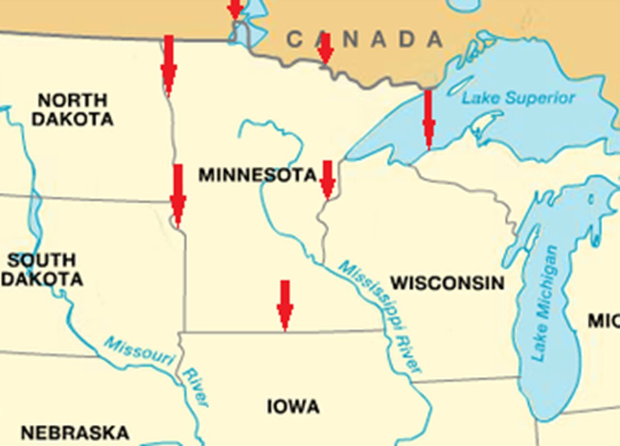 Brilliant - You Can Get To Every State & Province Minnesota Borders By ...