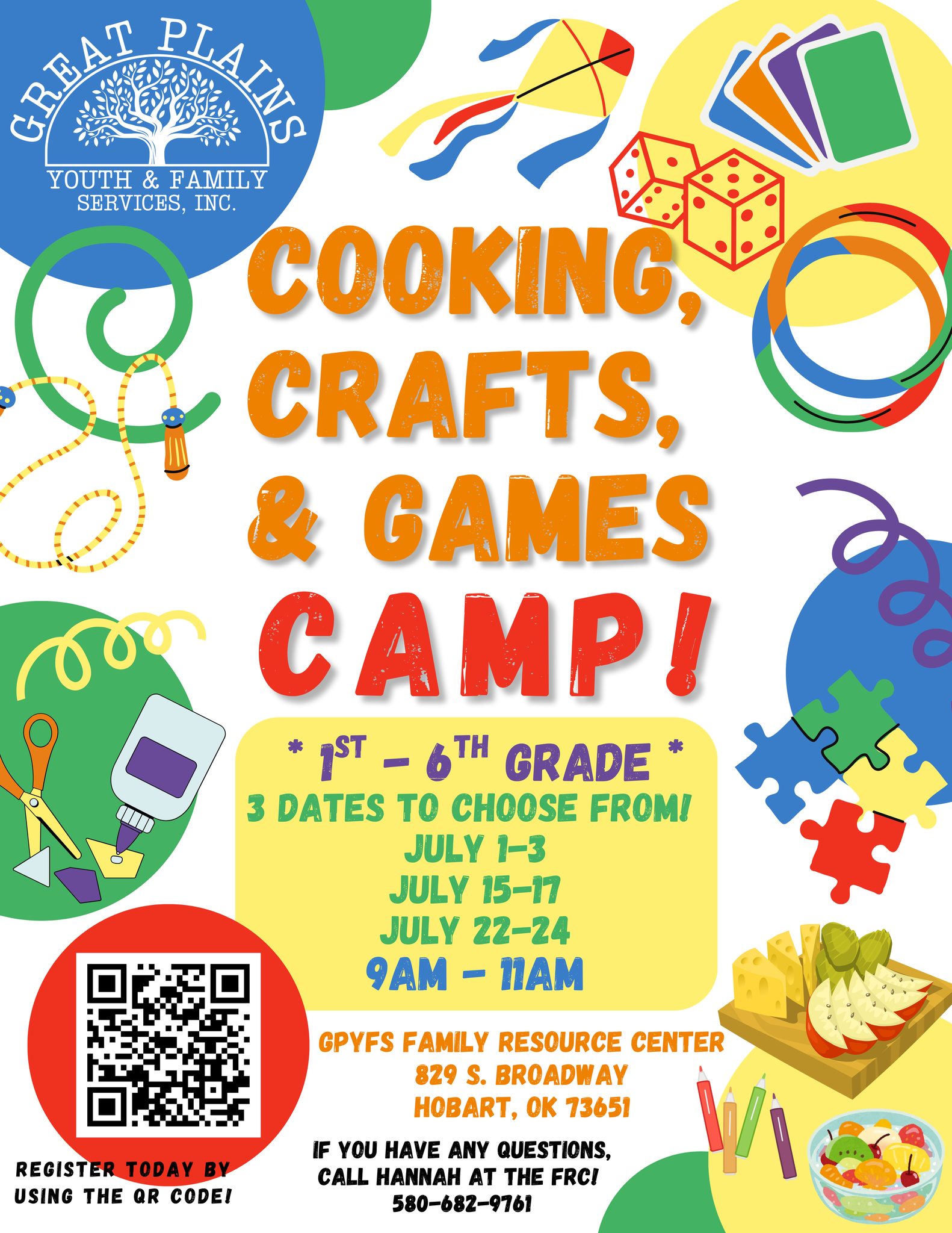 Great - Enrollment for Cooking, Crafts, and Games Camp with Miss Hannah ...
