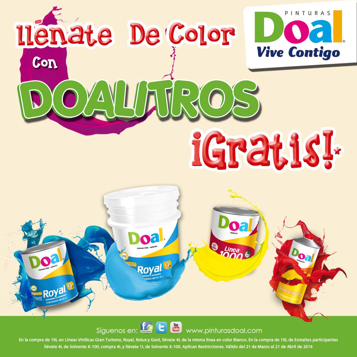 Pinturas Doal - • • • • • PROMOCIÓN DOALITROS • • • • • En la compra de ...