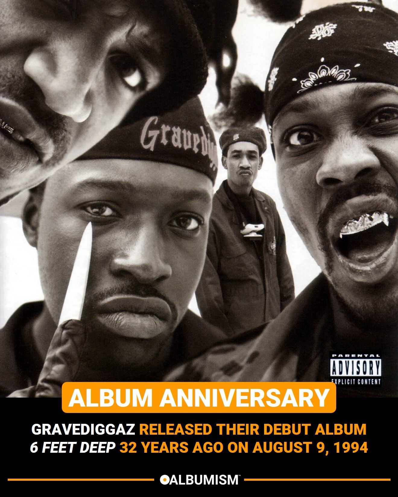 Gravediggaz released their debut album '6 Feet Deep' 32 years ago