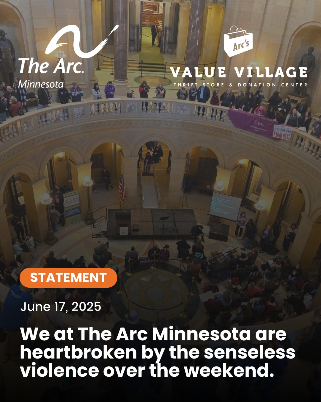 Arc's - We at The Arc Minnesota & Arc's Value Village are heartbroken ...