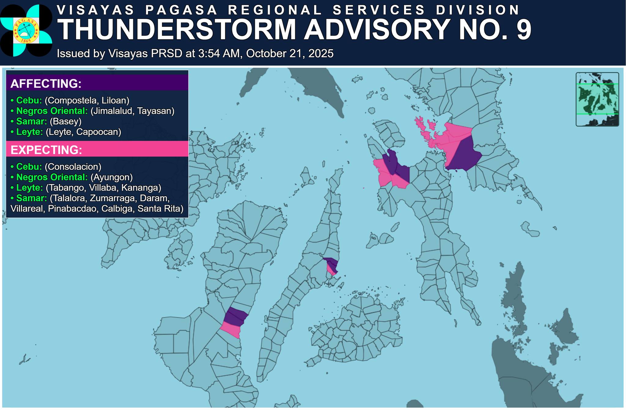 VISAYAS PRSD | Thunderstorm Advisory No | Facebook