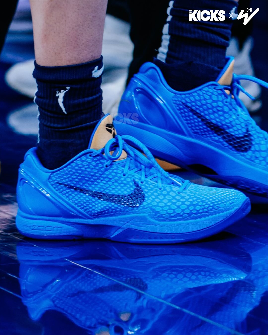 caitlinclark22 debuts her “Cookie Monster” Nike Kobe 6 PE against