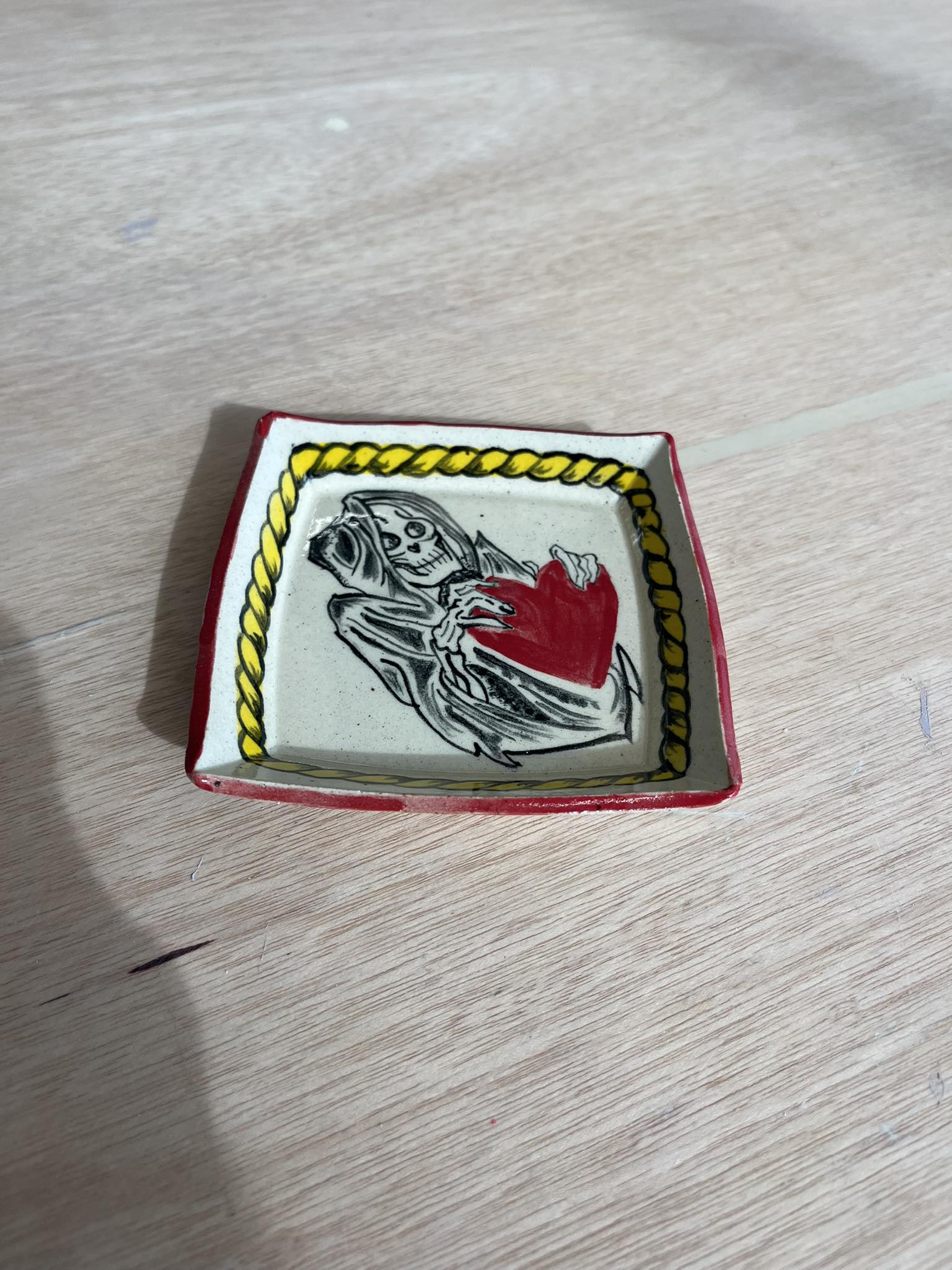 Human Made red heart ceramics tray