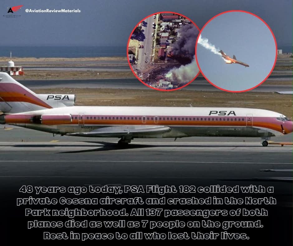 PSA Flight 182 collision with Cessna over San Diego on September