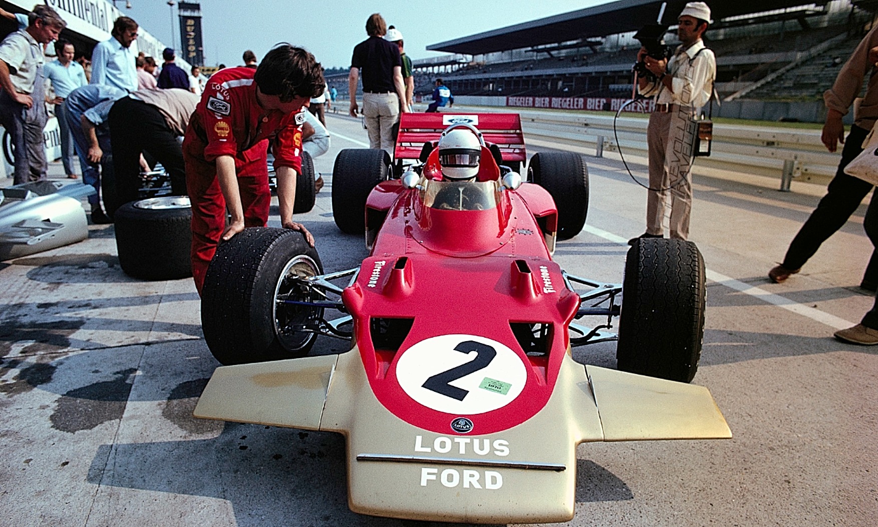 Year 1970 German GP at Hockenheim Jochen Rindt / Lotus 72C Ford in 