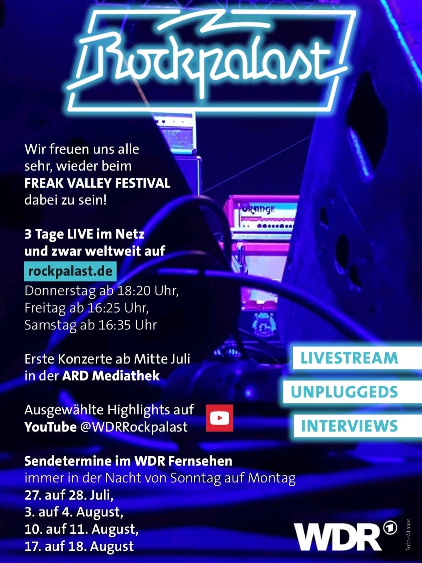 FREAK - 📺 We’re thrilled to welcome @wdr Rockpalast back to ...
