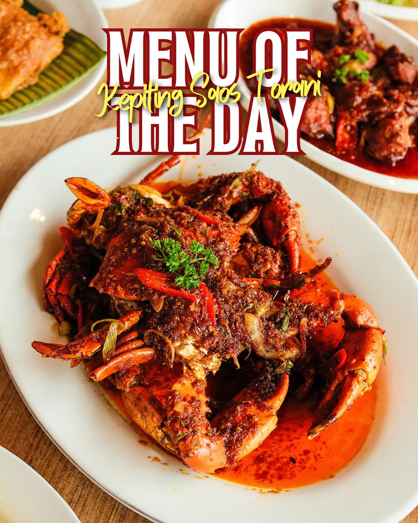 🦀🔥 Menu of the Day: Kepiting Saos... - Rumah Makan Torani | Facebook
