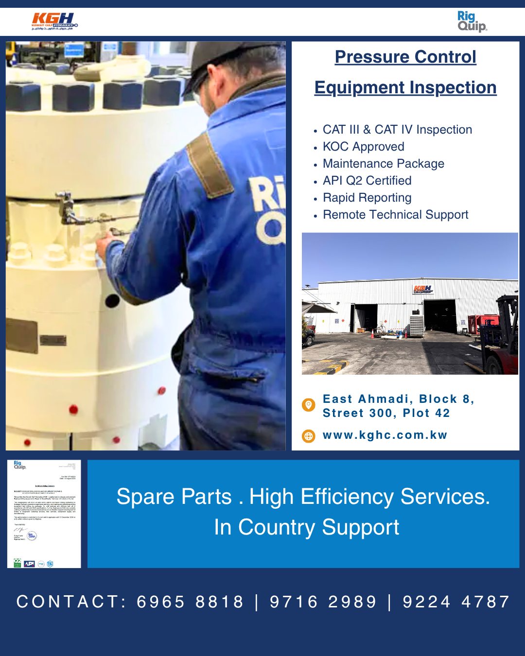 Kuwait - Pressure Control Equipment Inspection - Precision Backed by ...