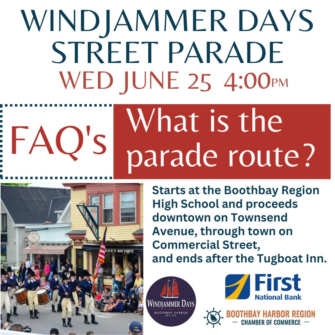 Boothbay - What’s the parade route for Windjammer Days? The parade ...