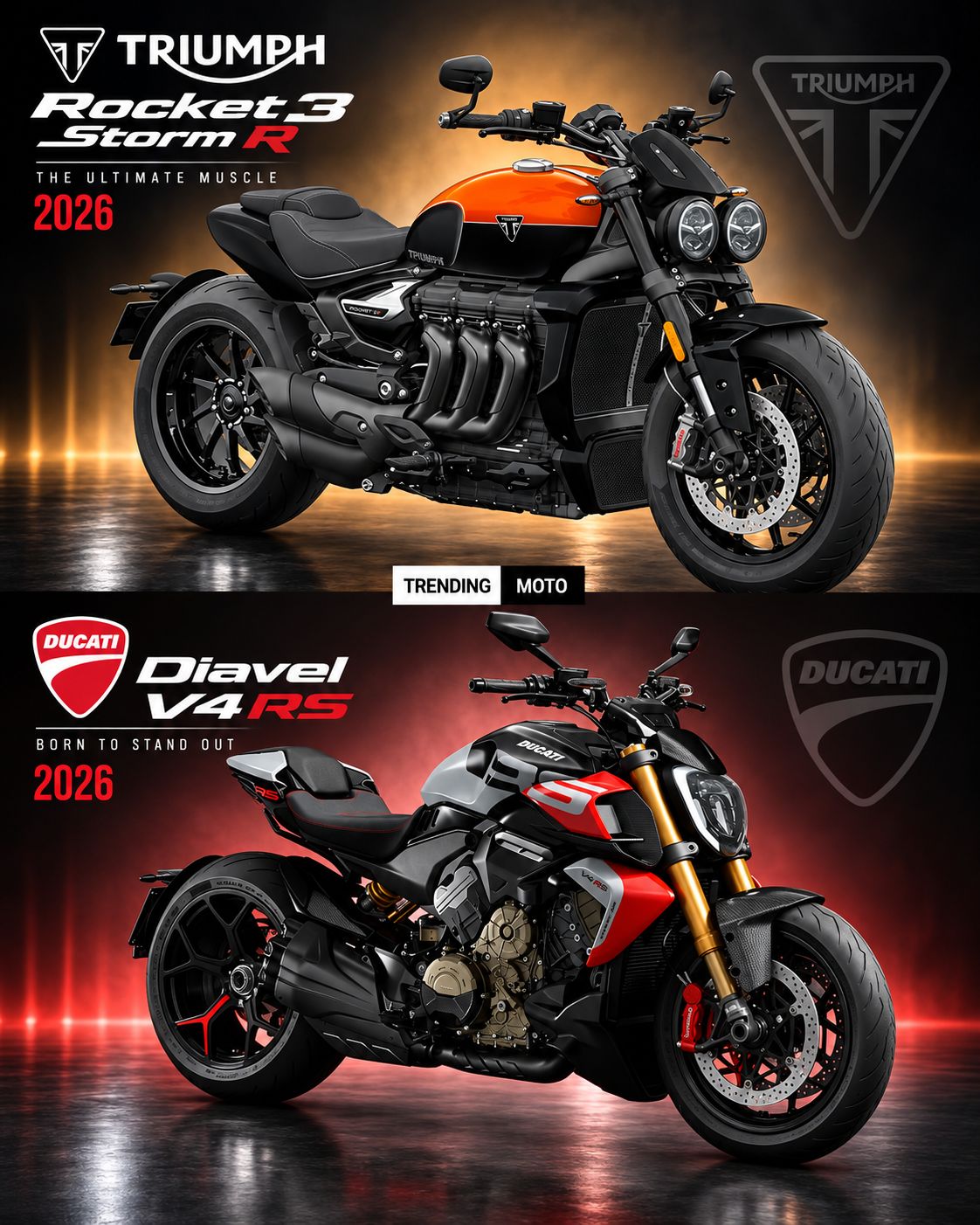 TWO MONSTERS. ONE WINNER. 🔥 Rocket 3 Storm R vs Diavel V4 RS