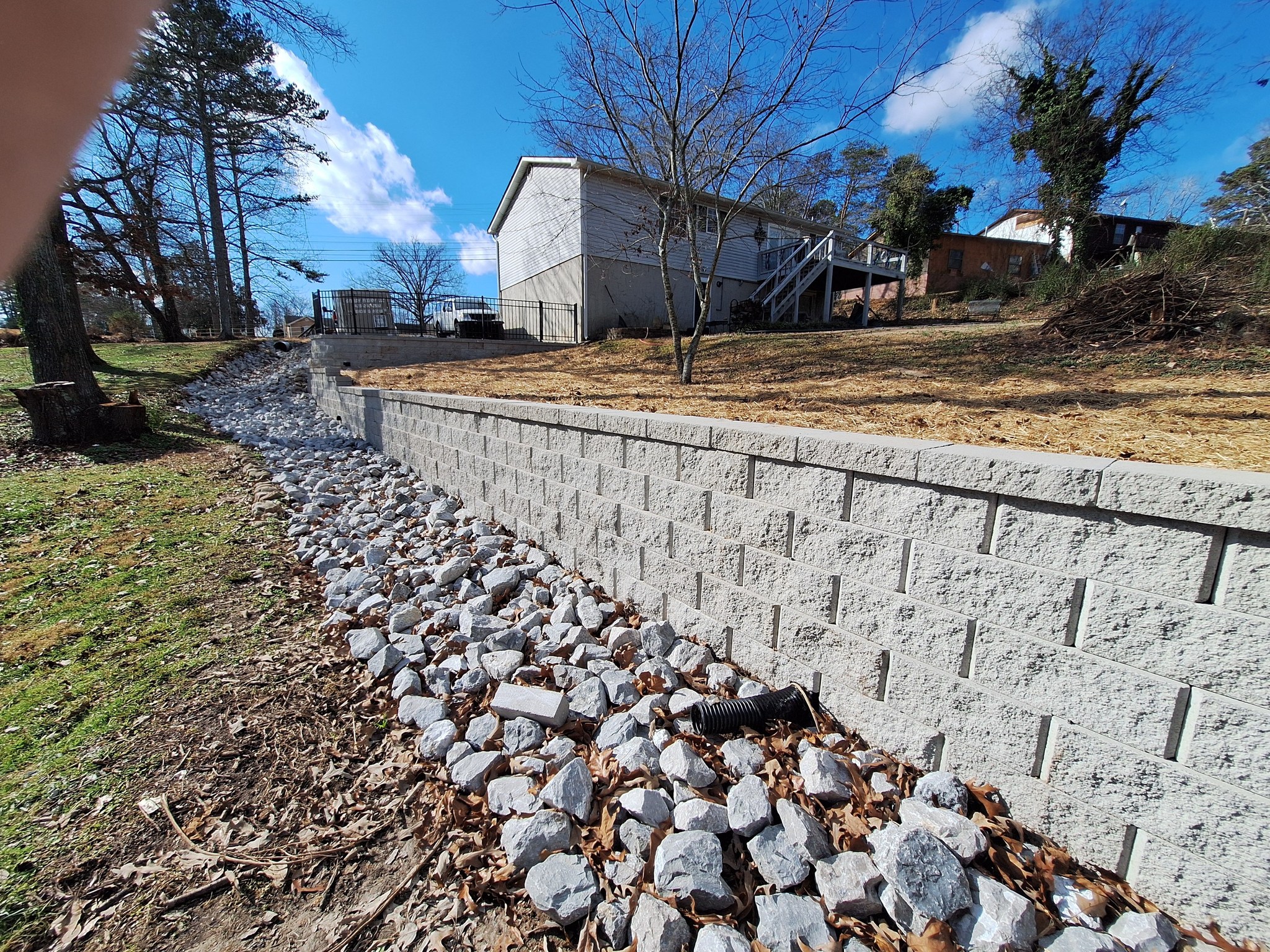 Concrete Rip Rap Retaining Wall