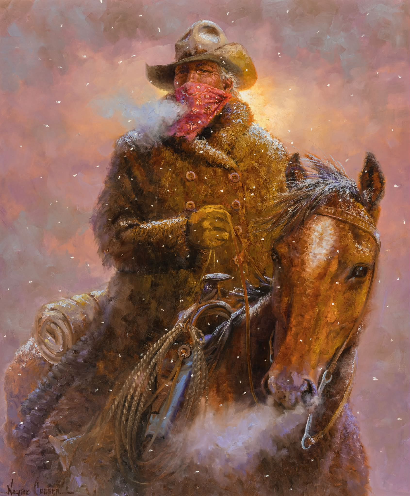 油絵 Wayne Cooper ネイティブアメリカン 西部画 額装 アンティーク What is the value of an original Wayne Cooper painting?