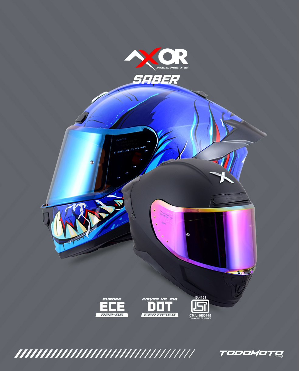 Todomoto - 🔥Conduce seguro con | Axor Helmets | SABER 🗡️🥷🏻🏁 🟢Cumplen ...