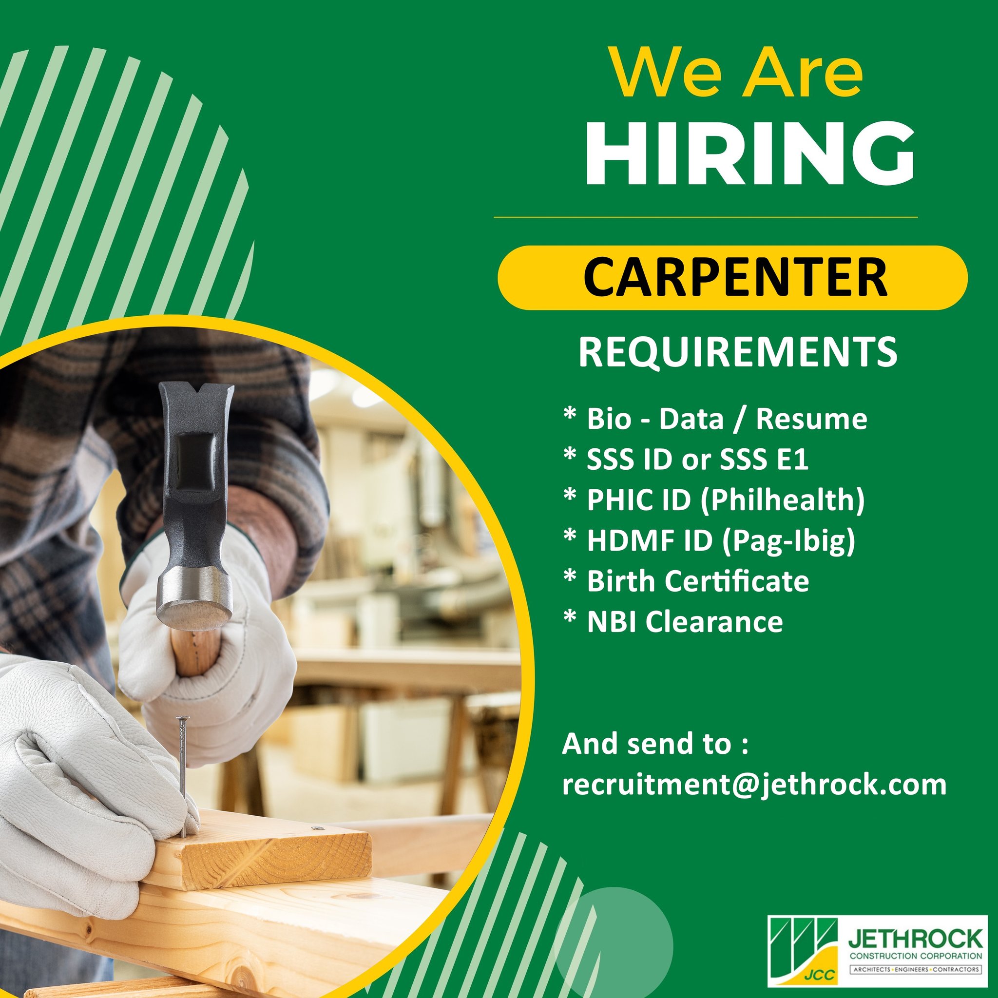 ‼ WE ARE HIRING ‼ ... - Jethrock Construction Corporation | Facebook