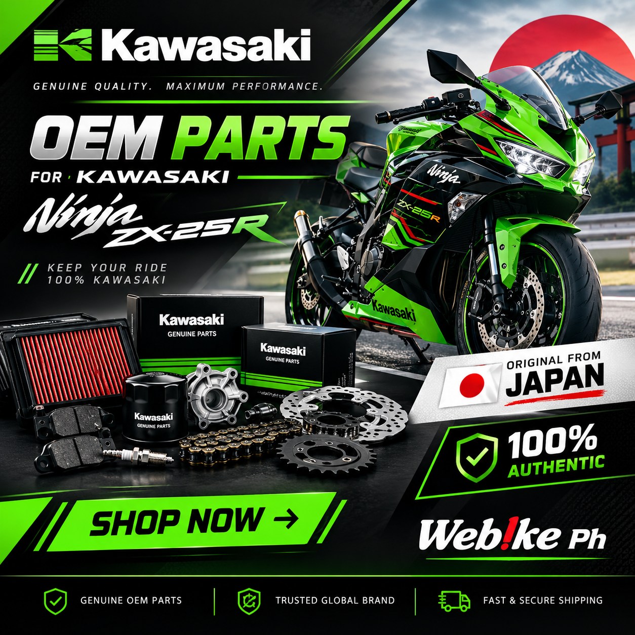 ken222出品 🏍️ UPGRADE YOUR KAWASAKI ZX-25R WITH GENUINE OEM PARTS! 🔥 Keep