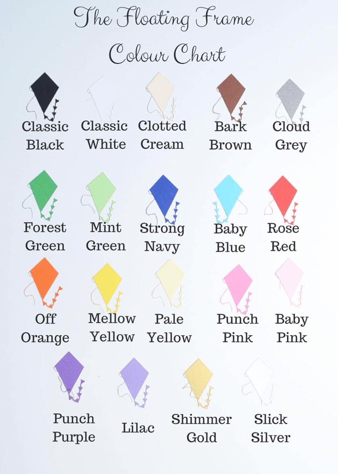 New colour chart Classic black or... - The Floating Frame | Facebook