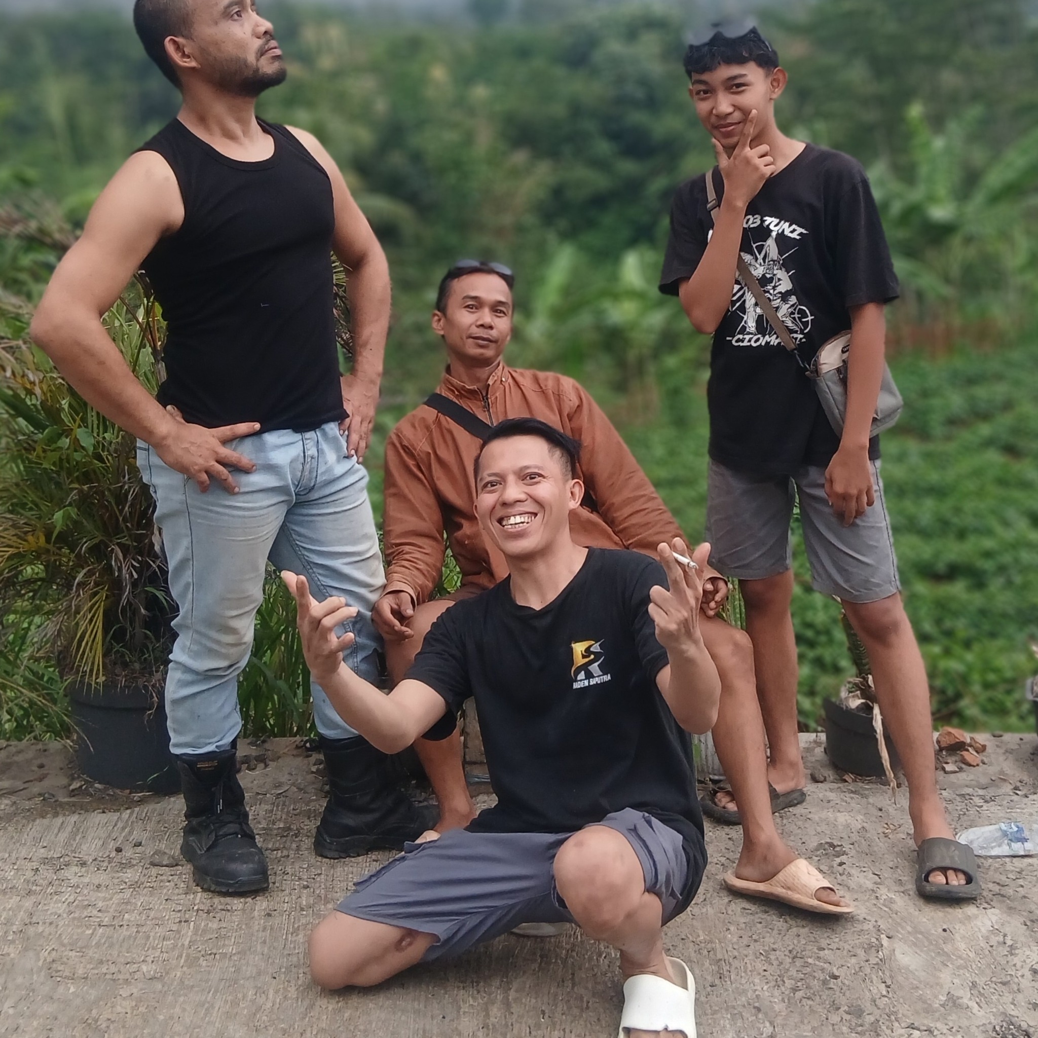 Thus old man is truly brave; he managed to subdue two village thugs. # ...