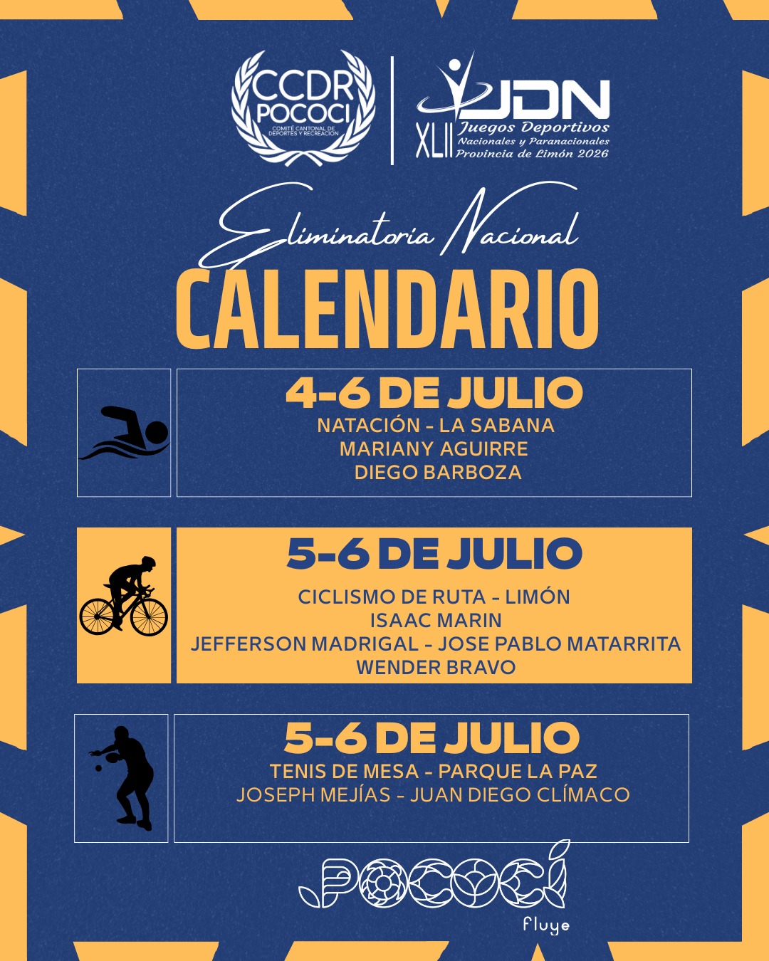 CCDR - Juegos Deportivos Nacionales Provincia de Limón 2026. Iniciamos ...