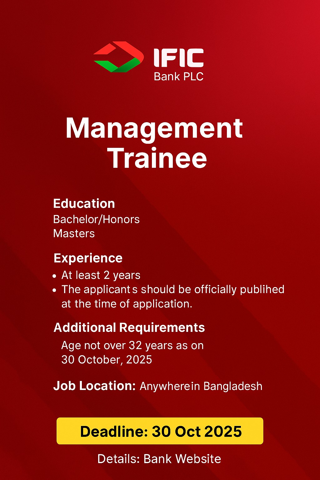 ️ Management... - Jobs in Rajshahi - রাজশাহীতে চাকুরীর খবর | Facebook