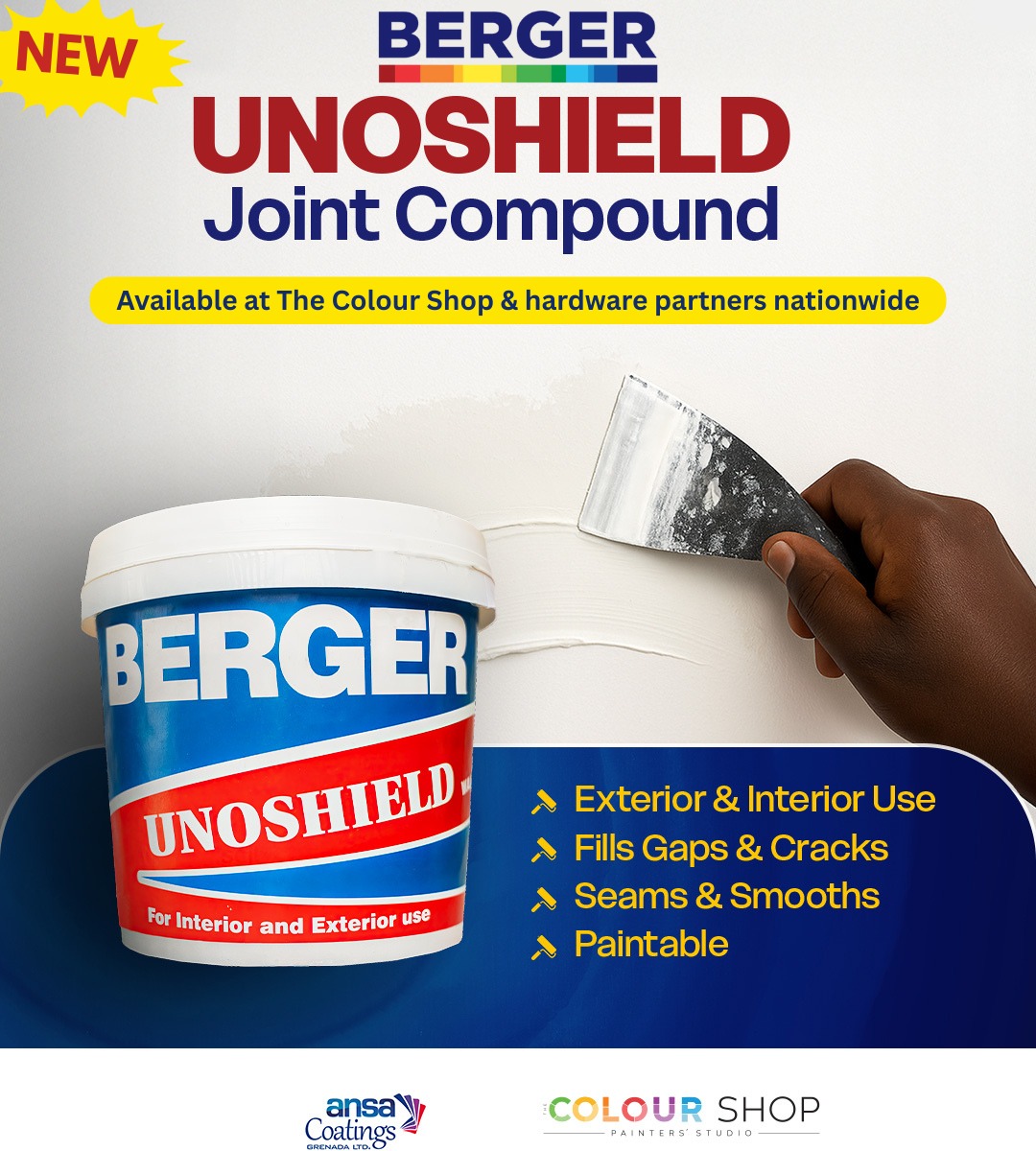 Berger - Smooth finishes start here! Meet Berger Unpolished Joint ... - Flattening Uneven Joint Compound