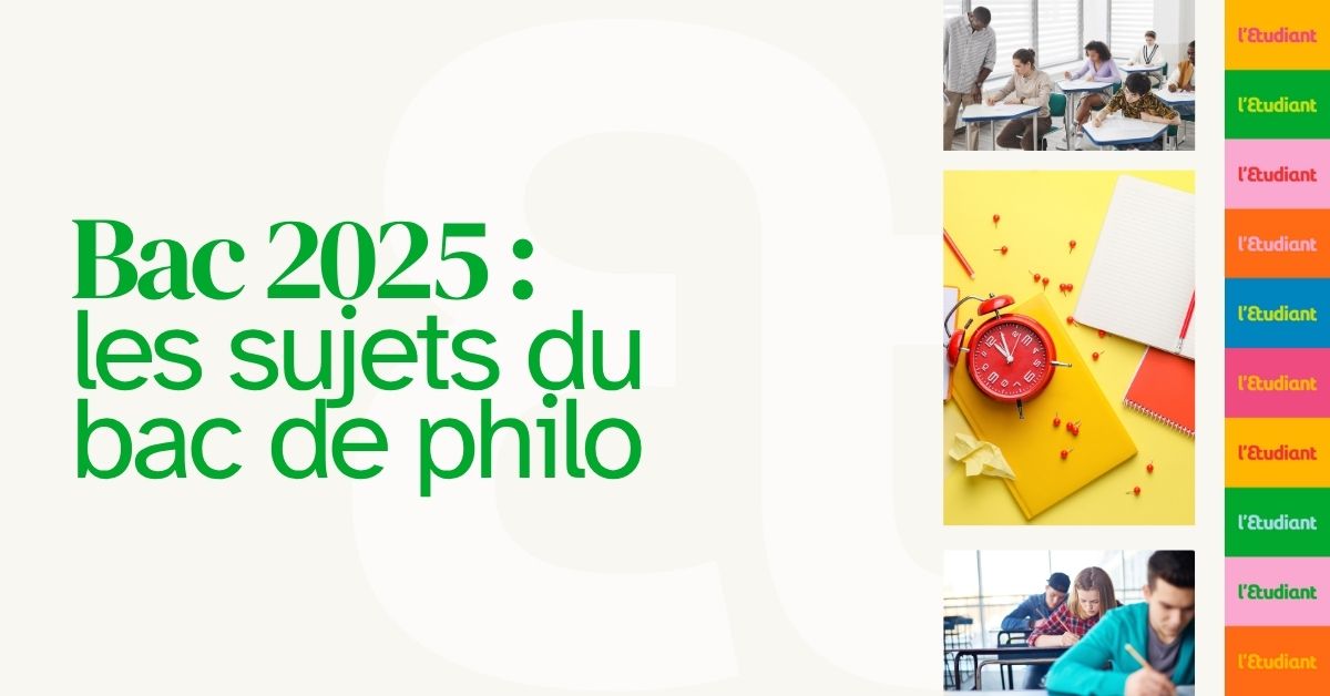 L'Etudiant - Les sujets du bac de philo sont dispo ! 🚨 ️ https://www ...