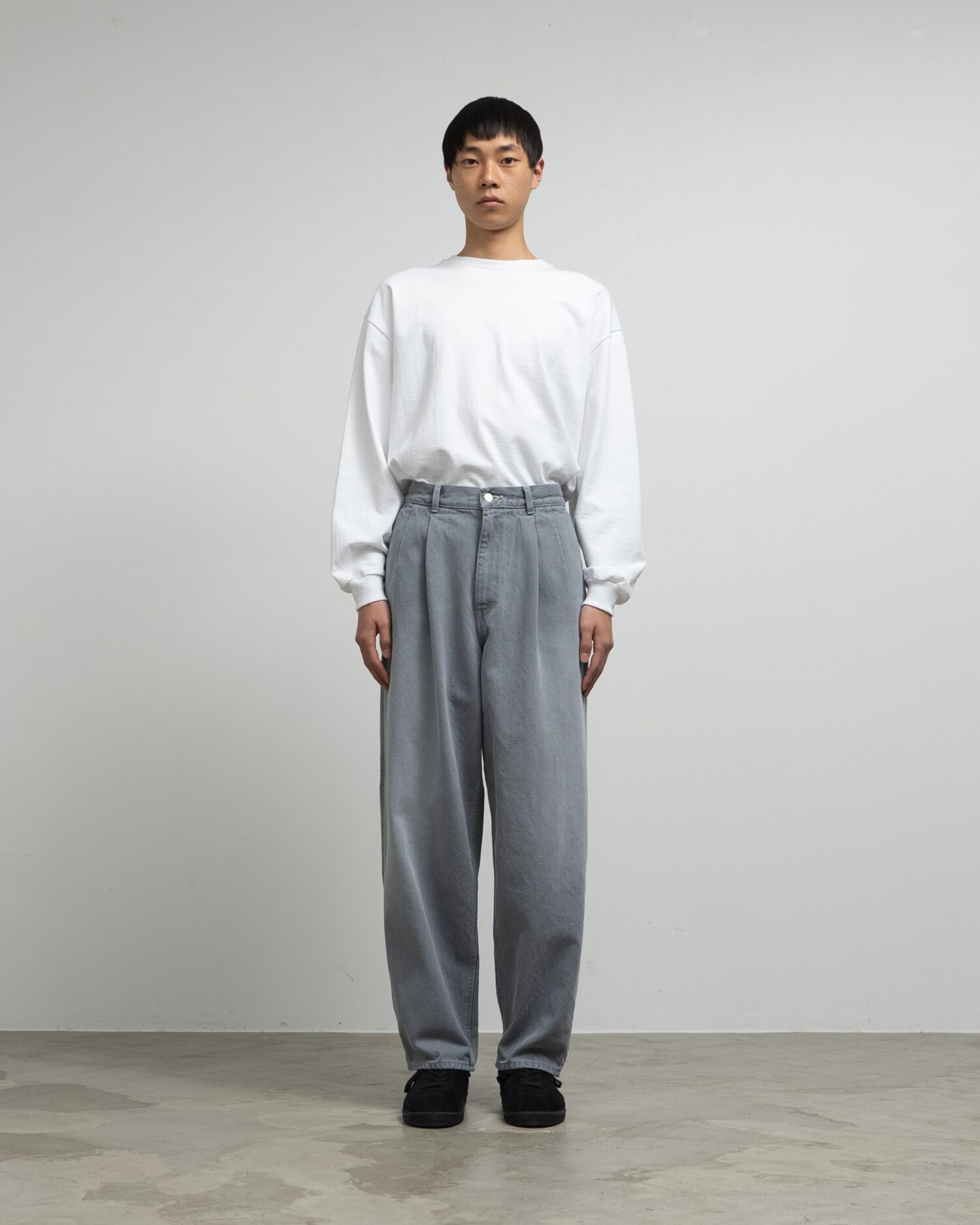 メンズ 【希少】Gray Tone Cone Denim Two Tuck Pants
