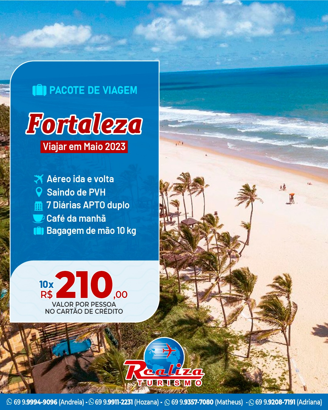 Realiza - 🏖️ Pacote Fortaleza 🏖️ ️Aéreo saindo de PVH 🏨Hotel 7 diárias ...
