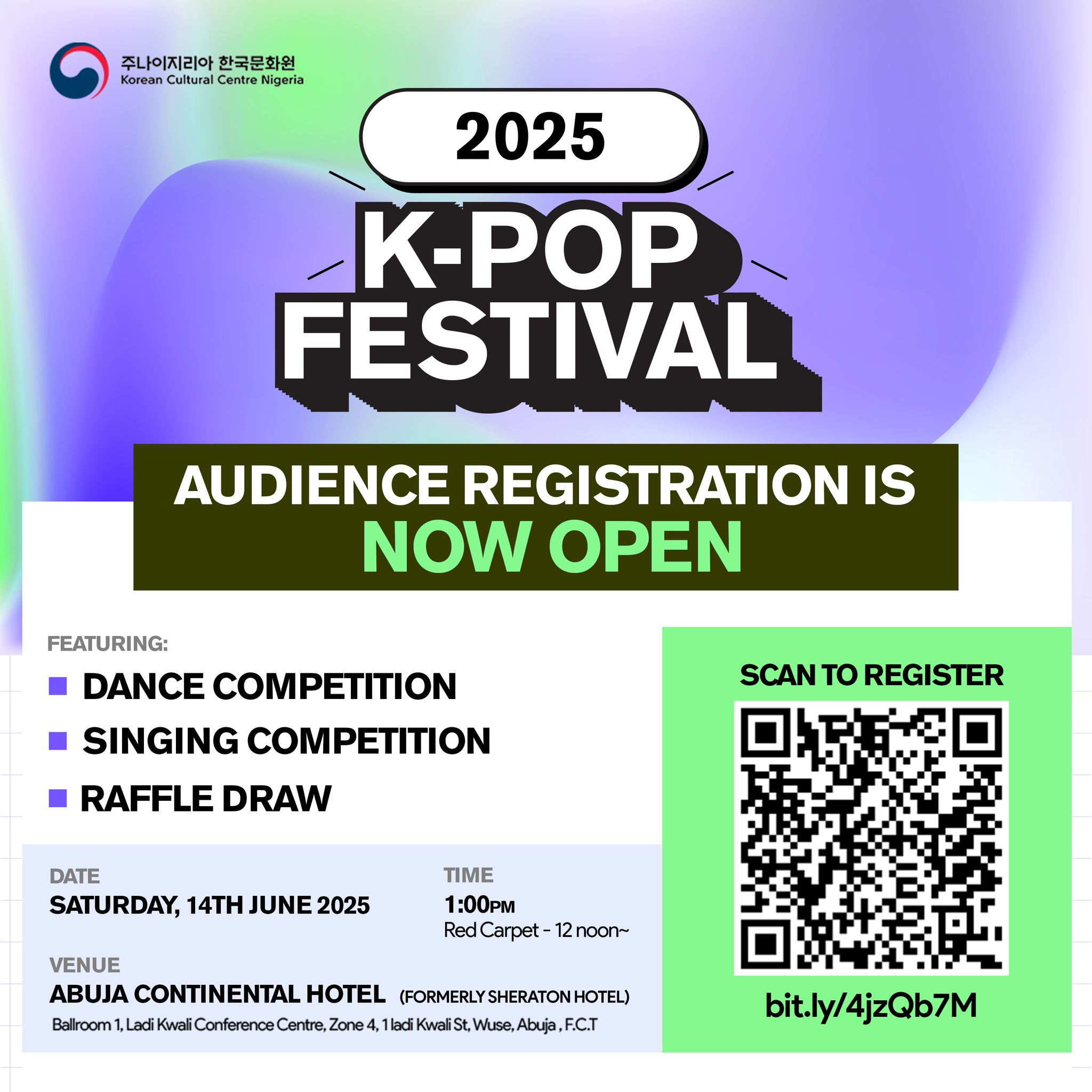 Korean - 📢Audience Registration Now Open! Get ready, Abuja! The KCCN K ...