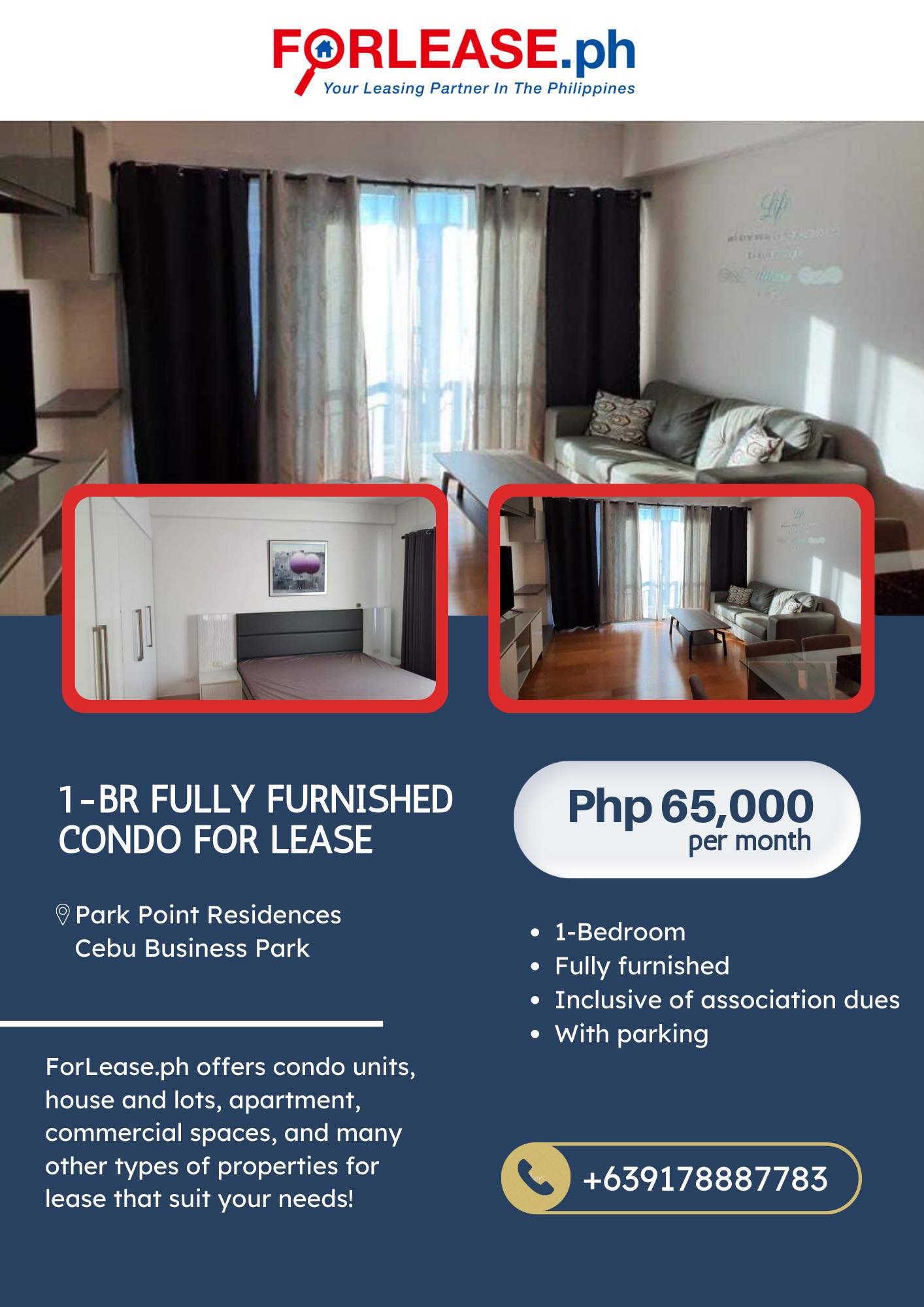 FORLEASE.ph - FOR LEASE: Fully Furnished 1-Bedroom Unit in...