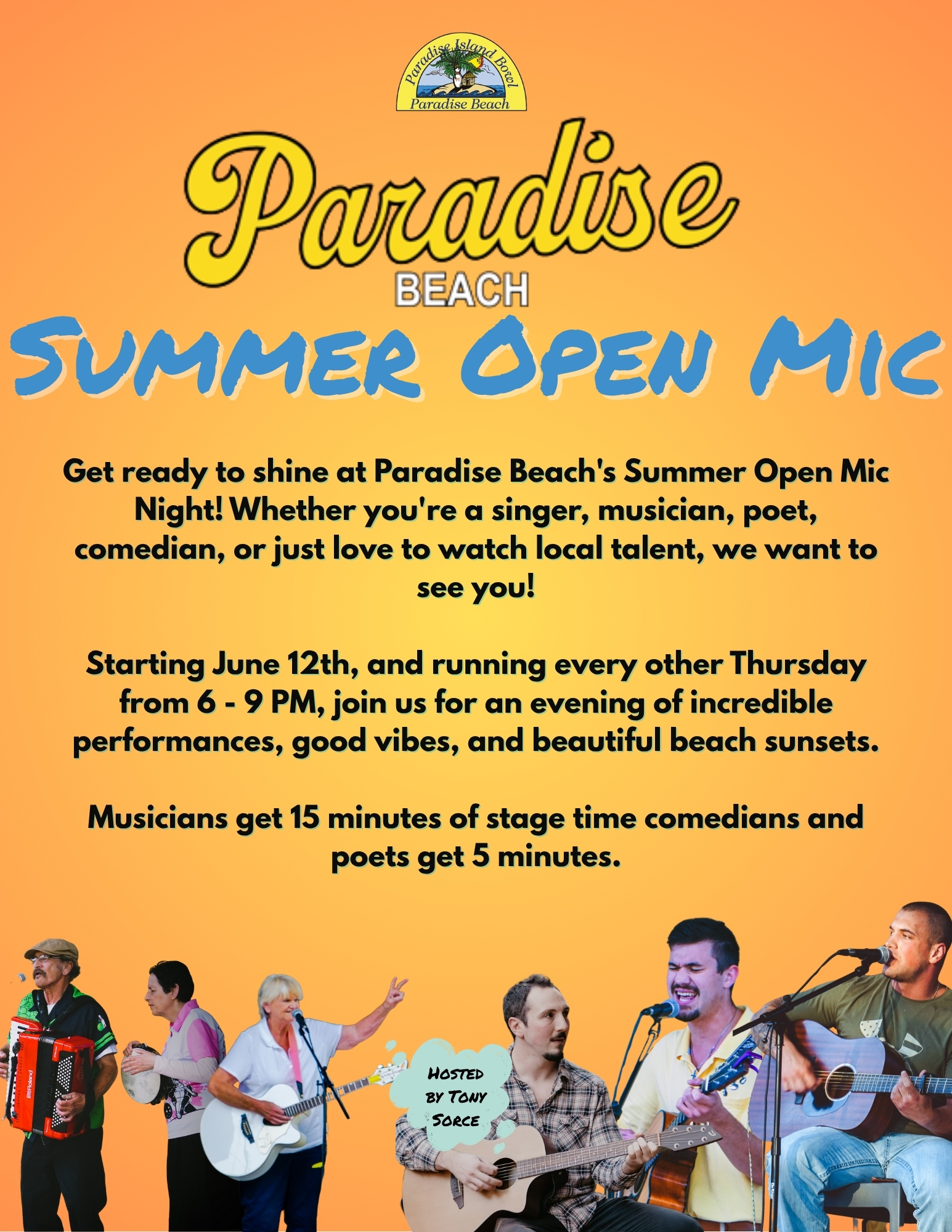 Paradise Beach - Summer Open Mic