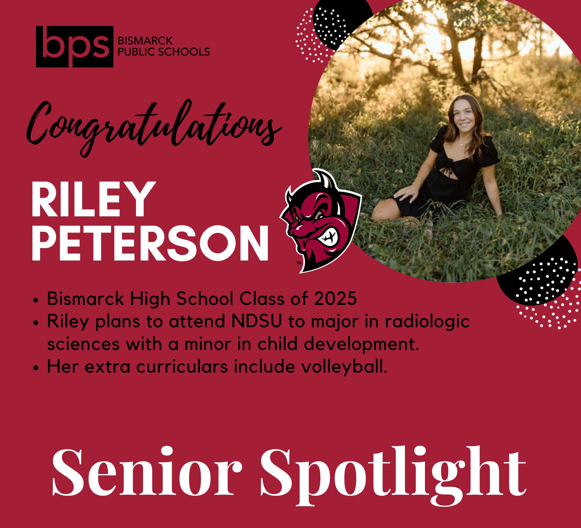 Bismarck - Bismarck High School senior, Riley Peterson is today's ...