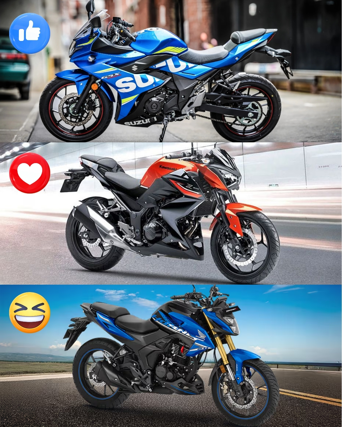 Suzuki GSX250R vs Kawasaki Z250 vs Honda Hornet 2.0 ⚡🔥 Which