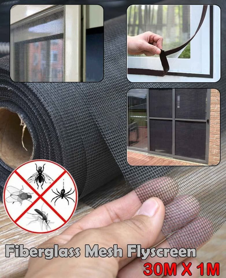 One Roll 100FT/30M Insect Flywire Window Fly Screen Net Mesh Flyscreen ...