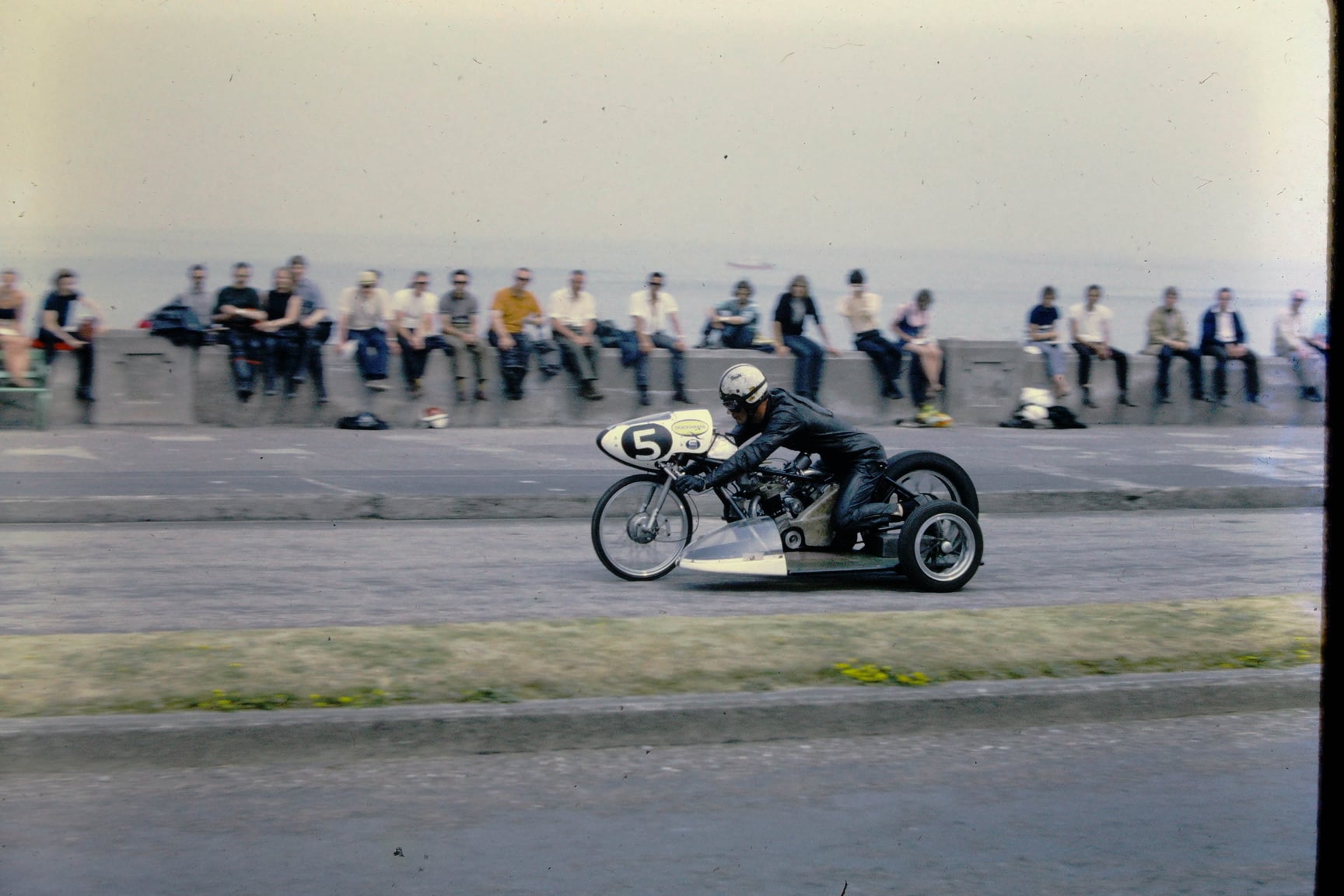 Horst Owesle and Julius Kraemer, URS, at Ramsey Hairpin TT 1970