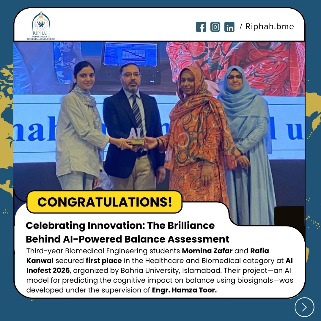 Department of Biomedical Engineering - Riphah Intl. University | Islamabad