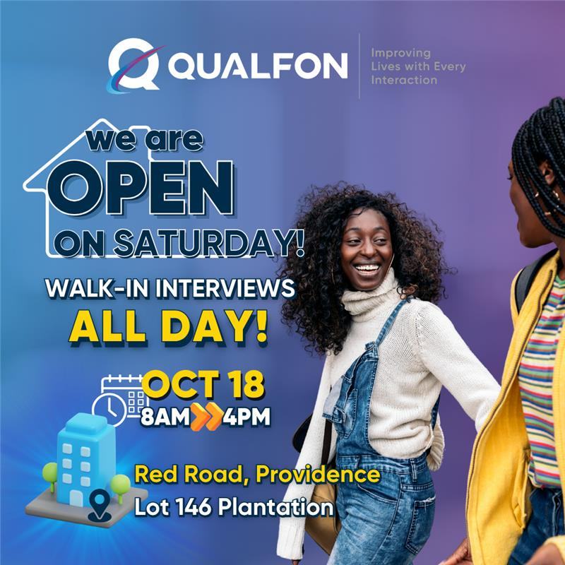 Qualfon Guyana - 🌟 Exciting news! We’re OPEN this Saturday... | Facebook