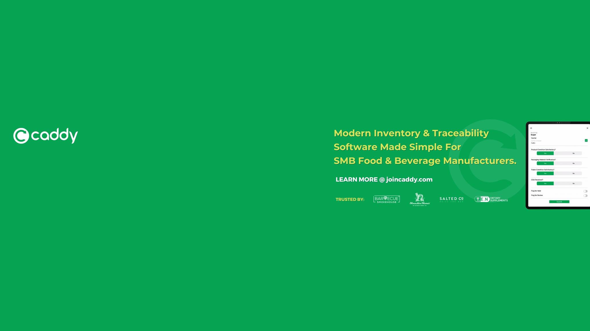 Caddy Inventory & Traceability