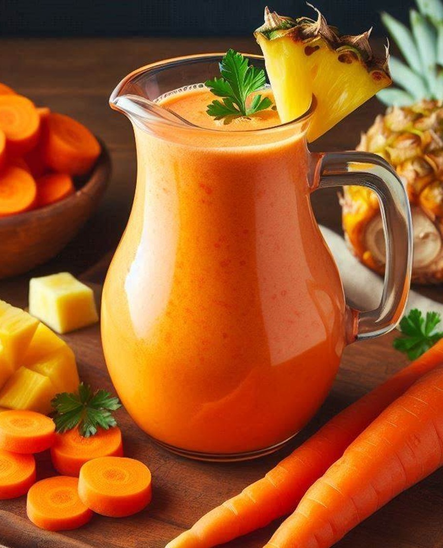 Sabroso - AGUA FRESCA DE PIÑA, NARANJA y ZANAHORIA ingredientes 1 piña ...