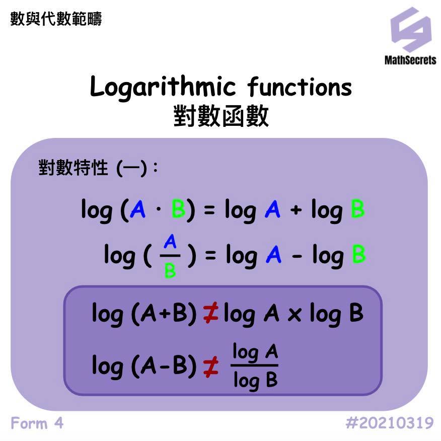 Asc_MathSecrets - - ⭐️ #asc_20210318 講左 logarithmic (對數)...