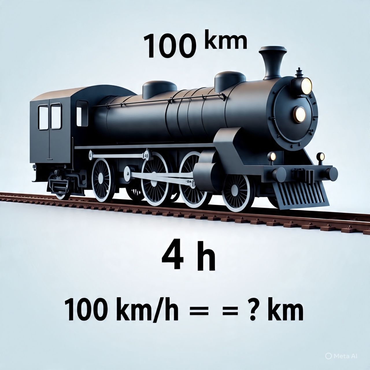 Learn Math Daily By Examples | If a train moves at 100 km/h for 4 hours ...