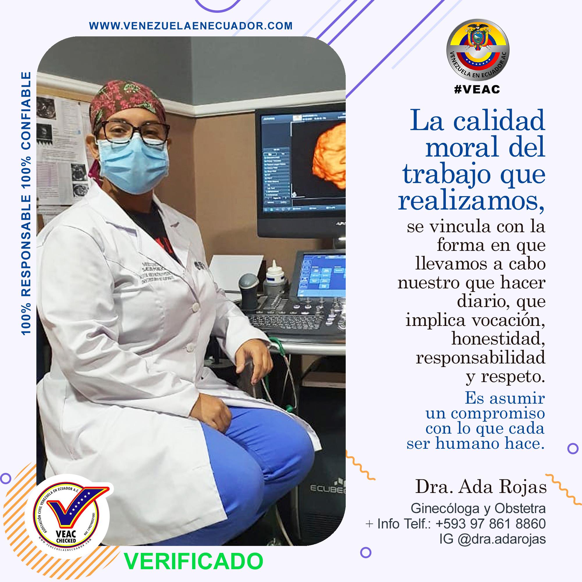 Dra. Ada Rojas - La calidad moral del trabajo que...