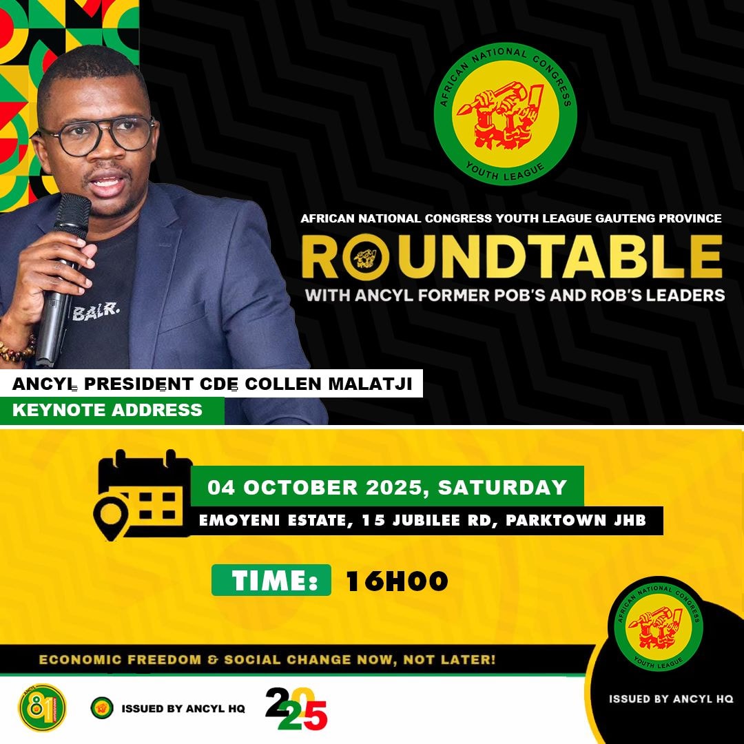 Official: - The ANCYL President, Cde Collen Malatji will deliver a ...